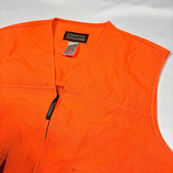 Remington Blaze Safety Orange Hunting Shooting Vest w/ Rear Game Pocket Mens L - Picture 2 of 8
